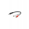 PremiumCord Kabel Jack 3.5mm-2xCINCH M/F 20cm (kjackcinf02)
