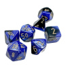 Sada kociek na RPG: Chessex - Gemini Black Blue Gold (7 ks)