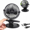 MINI TICHÝ VENTILÁTOR S KLIPOM OTÁČANIE O 360° STOLOVÝ VENTILÁTOR 2800MAH 3 REŽIMY