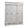 Rustikálna skriňa WHITE HOME 08/B trojdverová oddelená Barevné provedení: Bílá patina K03 - bílá patina K03