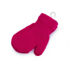 Detské pletené rukavice palčiaky - ružová sýta