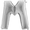 Nafukovací balónik písmeno M strieborné 102 cm - Grabo