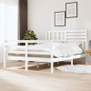 vidaXL Posteľný rám biely 150x200 cm King masívne drevo - Biela - 168260-102593