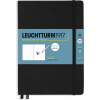 Skicár v tvrdej väzbe Leuchtturm 1917 A5, 112 strán, čierny, 150 g/m²