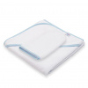 Detská froté osuška s kapucňou New Baby BASIC 80x80 bielo-modrá