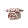 By Nord BIO bavlnené obliečky WEGGA 200x140/63x60cm biele s červeným prúžkom