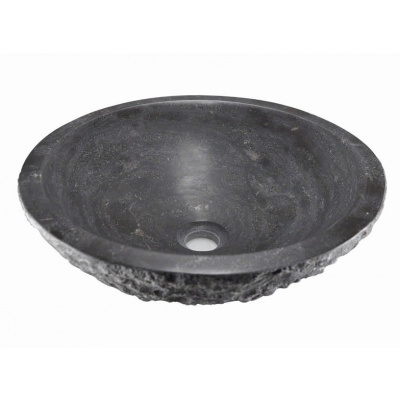SAPHO BLOK Ø42cm umývadlo na dosku okrúhle, bez prepadu, kamenné, 2401-33