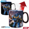 ABYstyle Hrnček Warhammer 40k - Ultramarine & Black legion, meniaci sa 460ml