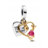 Pandora Dvojitý bicolor prívesok Šíp a srdce Shine Moments 763622C01