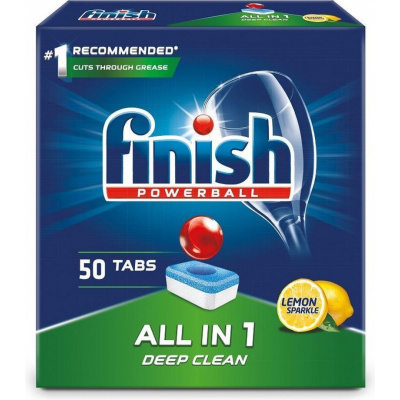 Reckitt Benckiser FINISH All In One Deep Clean Lemon Sparkle tabletky do umývačky 50ks