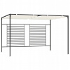 VidaXL Záhradný altánok s rolovacou strechou, 3x4x2,3 m, krémový, 180 g/m²
