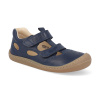 Barefoot dětské sandály Koel - Bep Medium Napa Velcro Blue modré
