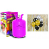 Helium Kingofbal Helium a sada latex. balónků chrom. zlatá stříbrná černá 7 ks 30 cm (HEL20-BB-ZSC7)