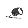 Vodítko Flexi Black Design S opasok 5m/15kg modrá
