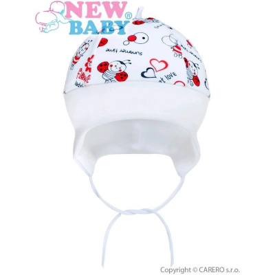Detská bavlnená čiapočka New Baby Lienka, Veľkosť: 68 (4-6m), Vhodnosť: Pre dievčatá