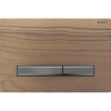 GEBERIT Sigma50 Square dvojčinné ovládacie tlačidlo, čierny chróm/americký orech, 115.671.JX.2