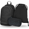 BAAGL SET 3 Core Uni čierna: batoh, peračník, sáčok