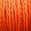 Retro kábel špirálový, vodič s textilným obalom 2x0.75mm, oranžový