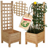 Kvetináč Wamar-Sosenka 40 cm x 40 x 120 cm prírodné drevo (Záhradná pergola s kvetináčom, terasová pergola, kvetináč, 120x40x40cm ECO)