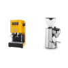 Gaggia New Classic EVO, yellow + Rocket Espresso SUPER FAUSTO, chrome