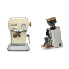Ascaso Dream PID, Sweet Cream + Eureka Mignon Single Dose, White & Oak