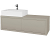 Dreja Umývadlová skriňa STORM SZZ2 120 (umývadlo Kube) - L04 Béžová vysoký lesk / L04 Béžová vysoký lesk / Levé