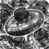 LIETAJÚCI FIDGET SPINNER HRAČKA UFO DRON SVIETIACI ČIERNY OVLÁDANÝ RUKOU