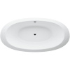 LAUFEN IlBagnoAlessi oválna vaňa akrylátová, odtok v strede, 2030 x 1020 x 460 mm, biela, H2439700000001