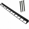 Záhradný obrubník plast 100 cm x 8 cm čierny