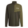 Pánske Tričko s dlhým rukávom ADIDAS MT HALFZ LS TEE KA9603 – Olivová