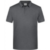 James&Nicholson Pánska polokošeľa JN8010 Black Heather XL