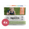 4x MOLTEX Pure & Nature Plienky jednorazové 3 Midi (4-9 kg) 33 ks - ECONOMY PACK
