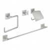 Súprava kúpeľňových doplnkov Grohe Start Cube 4 v 1, Supersteel 41115DC0