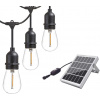 Bezdoteku LEDSolar 10 solárne reťaz s žiarovkami, 10x E27 LED žiarovky, IPRO, 6W, teplá farba