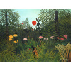 Plagát, Obraz - Setting Sun in the Virgin Forest, Henri Rousseau, 40 × 30 cm