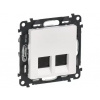VALENA LIFE zásuvka 2xRJ45 Cat.6 STP biela 753147