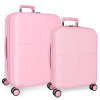 PEPE JEANS Highlight Light Pink, Sada luxusných ABS cestovných kufrov 70cm/55cm, 768952C