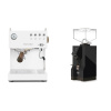 Ascaso Steel UNO PID, White&Wood + Eureka Mignon Turbo, BL black