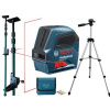 Laserový merač - BOSCH GLL 2-10 CROSS LASER + TYCZKA STAV 3,2 m