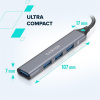 Canyon DS-02, USB-C Hub, 4 porty, 3xUSB 2.0 480Mbps, 1xUSB 3.0, 5Gbps, USB-C/USB-A adaptér, zelená CNS-TDS02GR