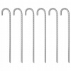 VidaXL Slede do stanu, 6 ks, 41,5 cm, Ø12 mm, galvanizovaná oceľ