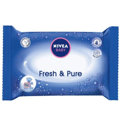 NIVEA BABY Fresh & Pure vlhčené utierky 63 ks, Fresh & Pure