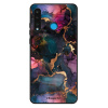 Lesklé pouzdro iSaprio pro Huawei P30 Lite - Dark Marble 10 (Lesklé pouzdro, kryt, obal iSaprio Exclusive na mobil Huawei P30 Lite s motivem Dark Marble 10 - elegantní skleněný vzhled, skvělá ochrana