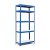Policový regál Trestles RH 1800x1000x600, nosnosť 1750 kg, 5 políc Farba: modrá, Typ police: biela MDF 5 mm