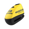 OXFORD LK290 ZÁMOK BRZDOVÉHO KOTÚČA S ALARMOM MODEL SCREAMER XA7, KOLÍK 7 MM, FARBA ČIERNA/ŽLTÁ FLUO (STARÝ KÓD: LK2)