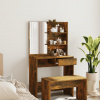 zahrada-XL Toaletný stolík so zrkadlom dymový dub 74,5x40x141 cm 820490