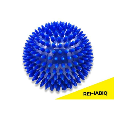 Rehabiq Masážna loptička ježko modrý, 10 cm