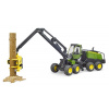 BRUDER 2135 John Deere Harvester 1270G s kladou