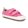 Barefoot detské plátenky Tip Toey Joey - Bossy green rosa pink eco canvas ružové