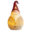MagicHome Vianoce Postavička MagicHome Vianoce, Santa okrúhly stredný, LED, polyresin, 3xAAA, 28,5 cm